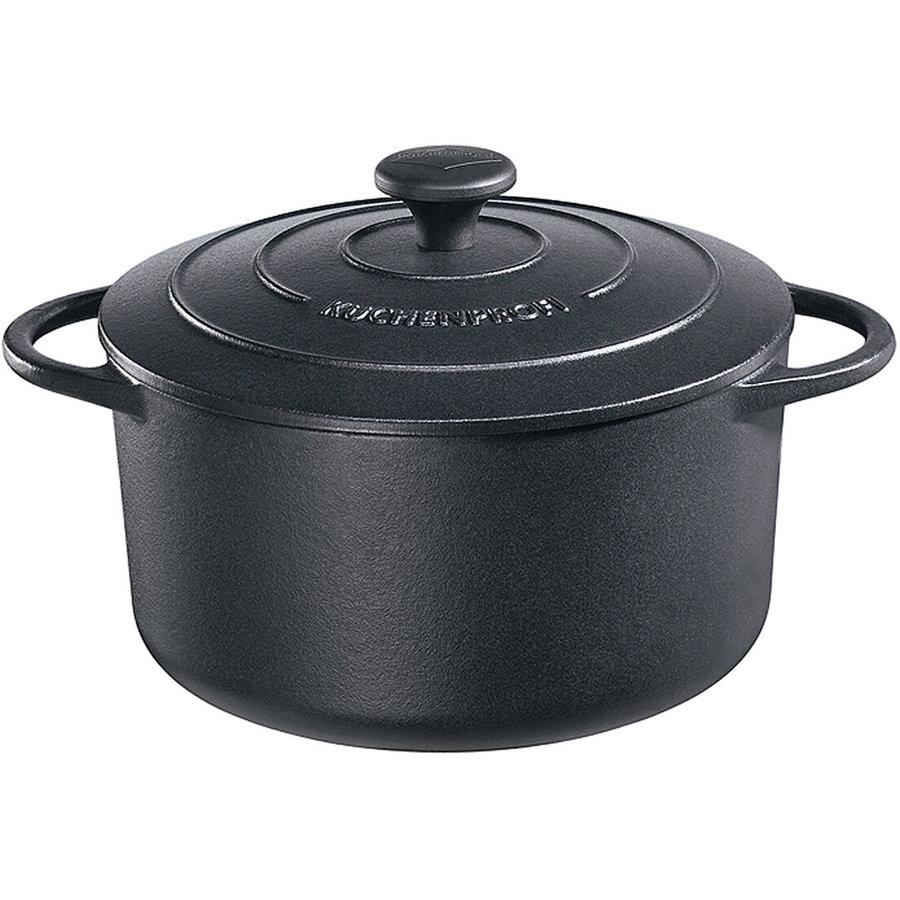 Oala Provence 4.2L 24cm round Black Cast Iron