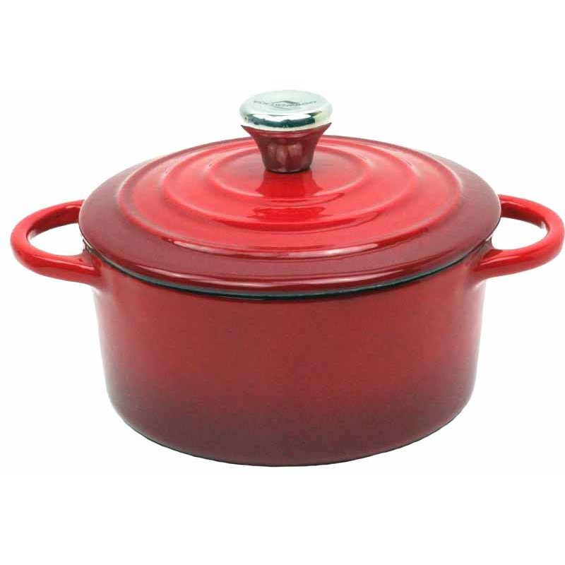 Oala Provence 0.3L 10cm round Mini Red Cast Iron