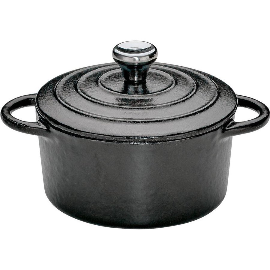 Oala Provence 0.3L 10cm round Mini Black Cast Iron