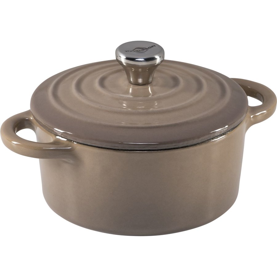 Oala Provence 0.3L 10cm round Mini Taupe Cast Iron