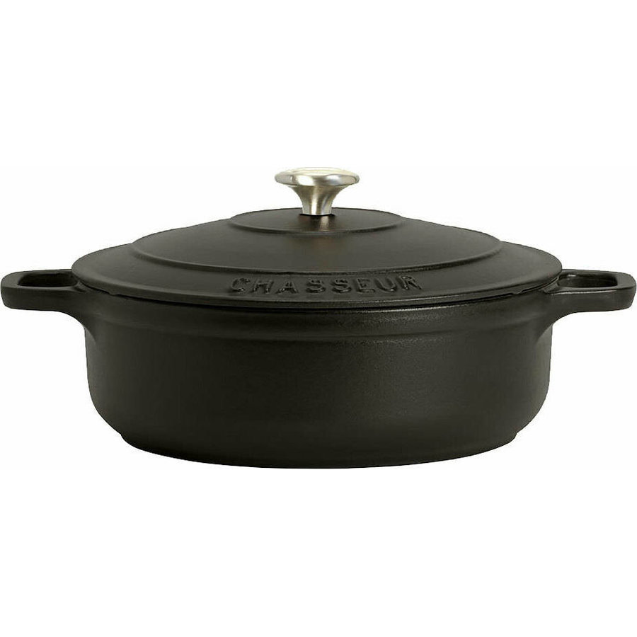 Oala 5L 26cm round Matte Black Cast Iron