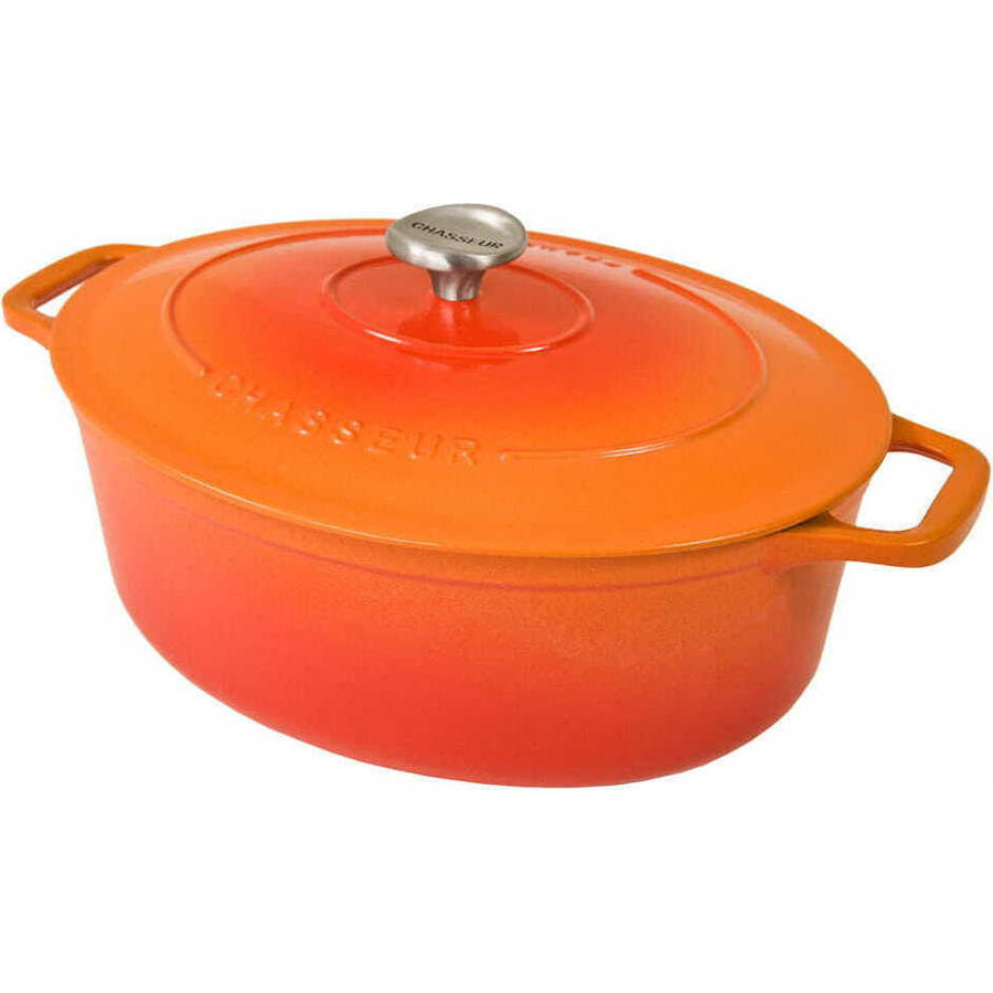 Oala 7.1L 33cm oval Flaming Orange Cast Iron