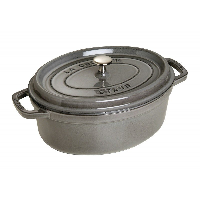 Oala 4.2L Oval Cocotte 29cm Grey Cast Iron
