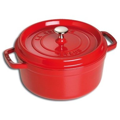 Oala 3.8L Round Cocotte 24cm Cherry Cast Iron