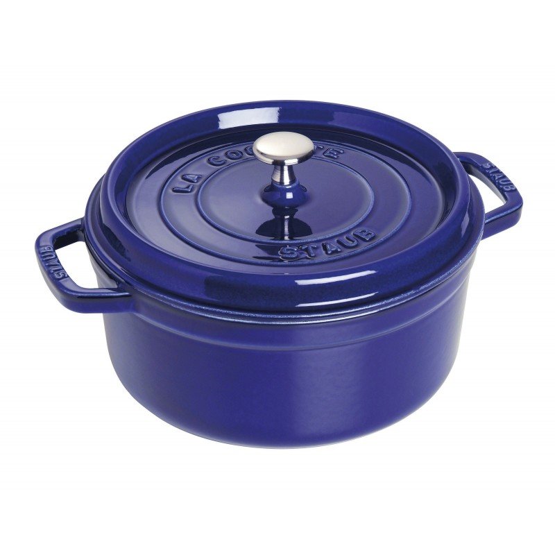 Oala 3.8L Round Cocotte 24cm Dark Blue Cast Iron