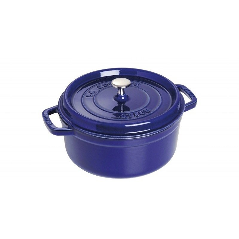 Oala 5.2L Round Cocotte 26cm Dark Blue Cast Iron