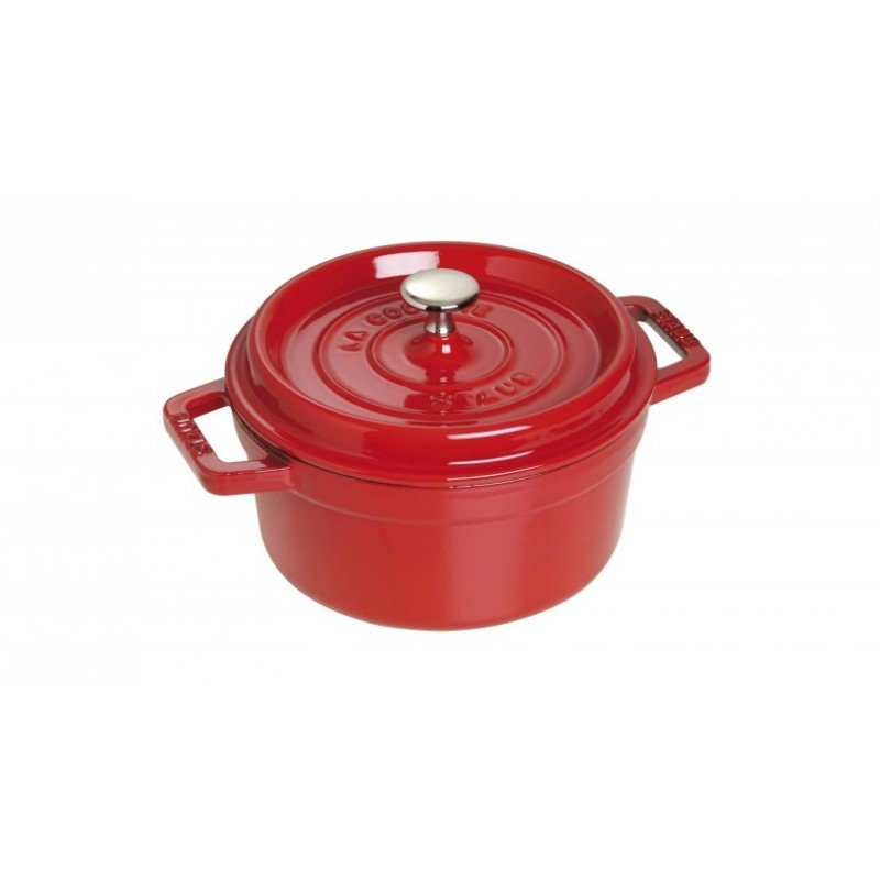 2.2L Round Cocotte 20cm Cherry Cast Iron