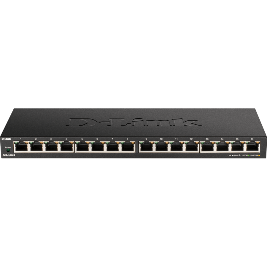 Switch DGS-1016S 16-Port Gigabit  Negru