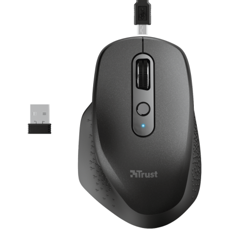 Mouse Wireless OZAA Rechargeable Black