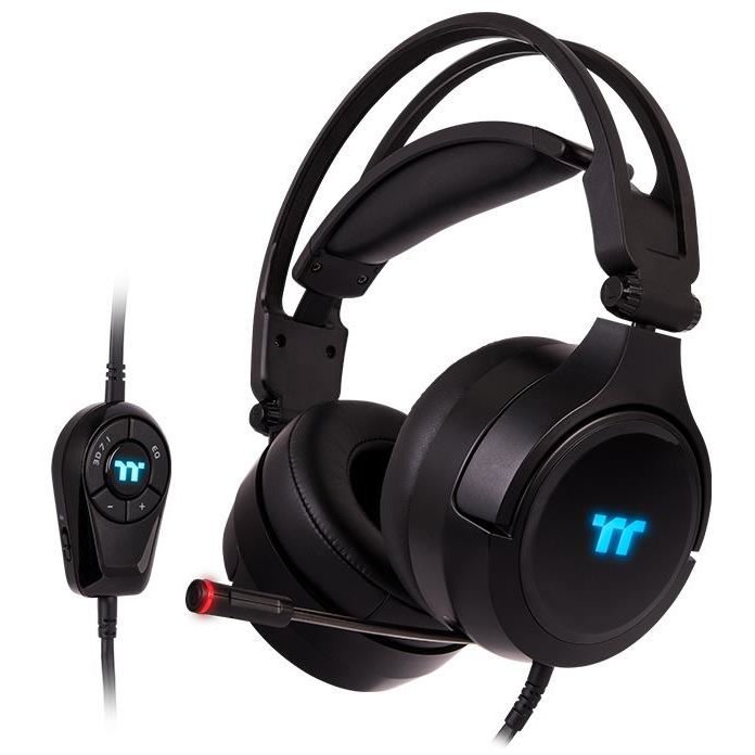 Casti gaming Thermaltake RIING Pro RGB 7.1 iluminare RGB, Microfon, USB (Negru) - imagine 4