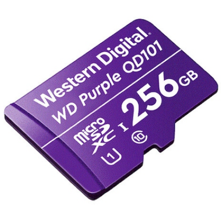 Card de memorie WD Purple 256GB Surveillance MicroSDXC Class 10 UHS 1