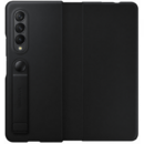 Leather Flip Cover pentru Galaxy Z Fold 3 Black