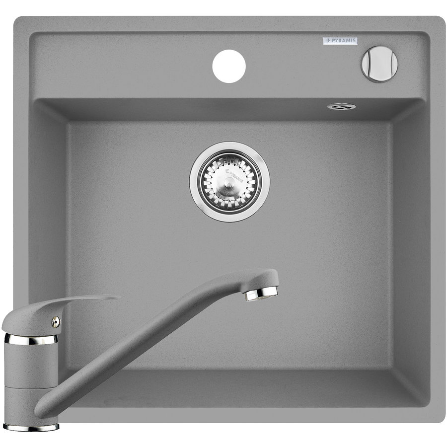 Set Chiuveta bucatarie ALYA 1B 53x50 + Baterie ASALIA Grey