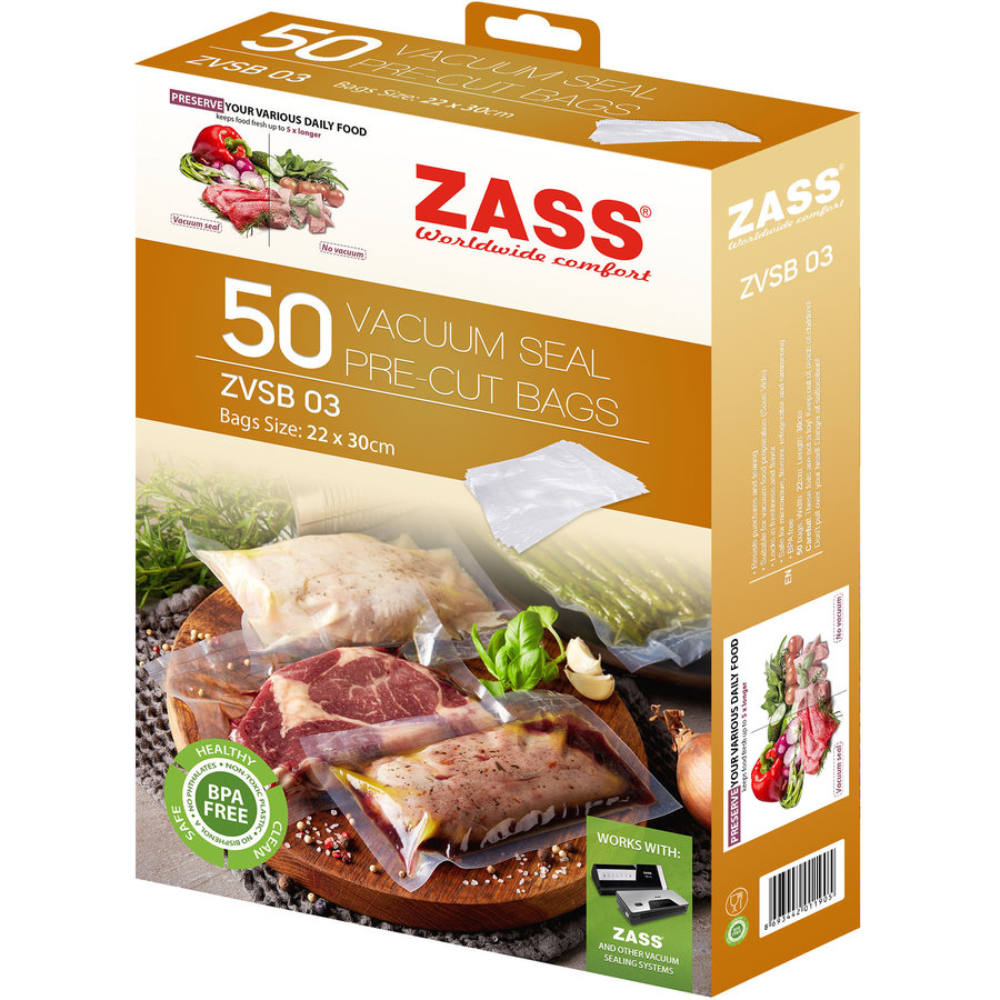 Set Pungi Pentru Vidare Zass ZVSB 03 22x30CM 50 Bucăți
