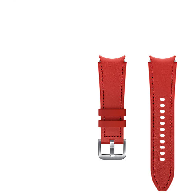 Curea smartwatch Hybrid Leather Band 20mm S/M Red