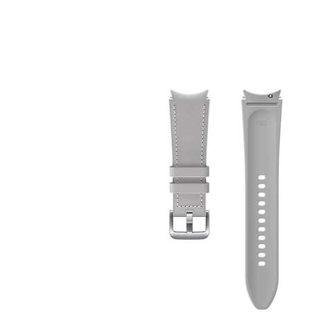 Curea smartwatch Samsung Hybrid Leather Band 20mm M/L Silver