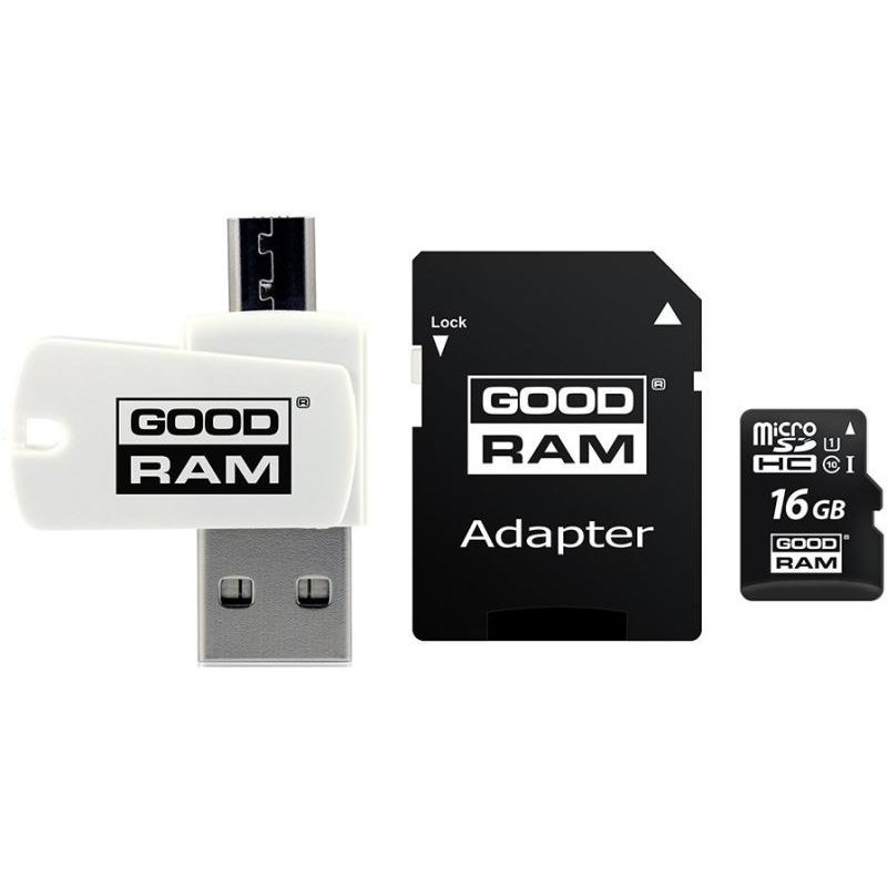 Card de memorie 16GB MicroSDHC Clasa 10 UHS-I + Adaptor
