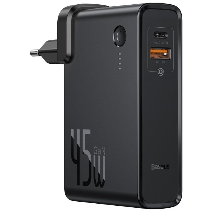 Baterie externa + Incarcator Retea 10000mAh 45W Quick Charge Black