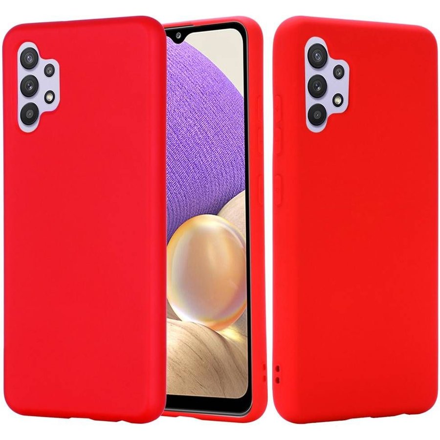 Husa Lemontti Silicon Silky pentru Samsung Galaxy A32 4G Roșu