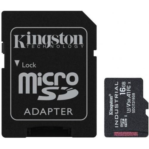 Card de memorie Industrial 16GB MicroSDHC Clasa 10 + Adaptor SD