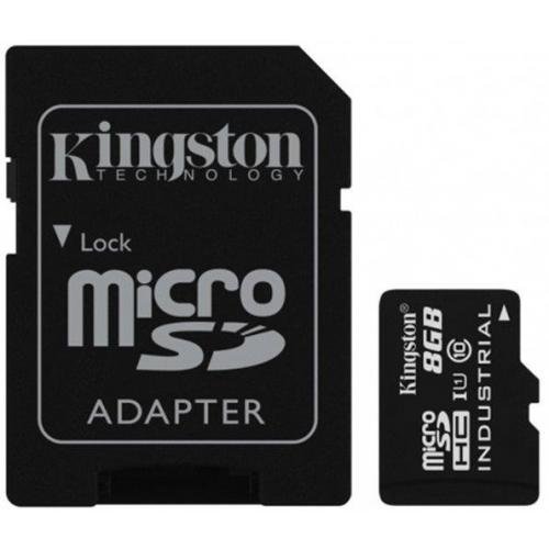 Card de memorie Industrial 8GB MicroSDHC Clasa 10 + Adaptor SD