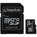 Card de memorie Kingston Industrial 8GB MicroSDHC Clasa 10 + Adaptor SD