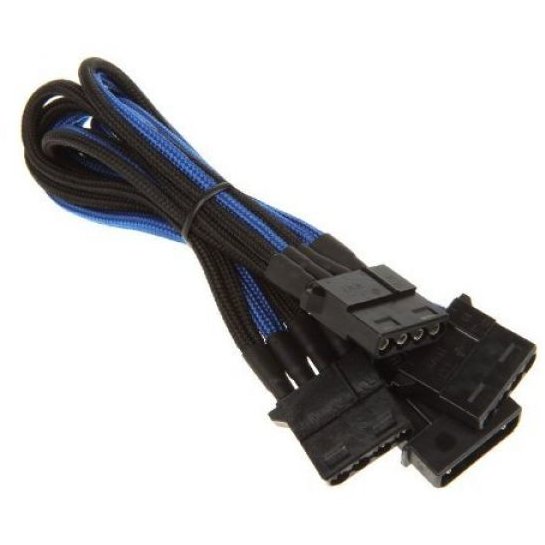 Cablu de conectare Molex 4-pin 0.55m Black Blue