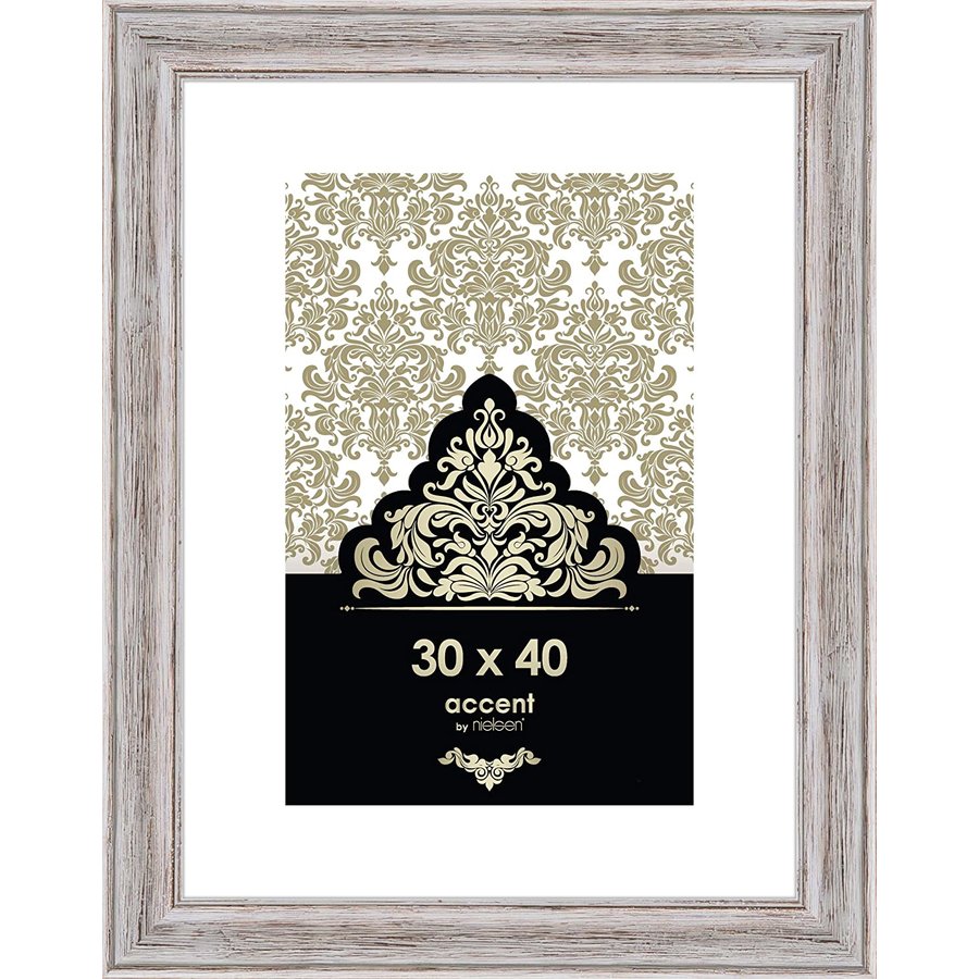 Rama foto Vintage 30x40cm Wood White