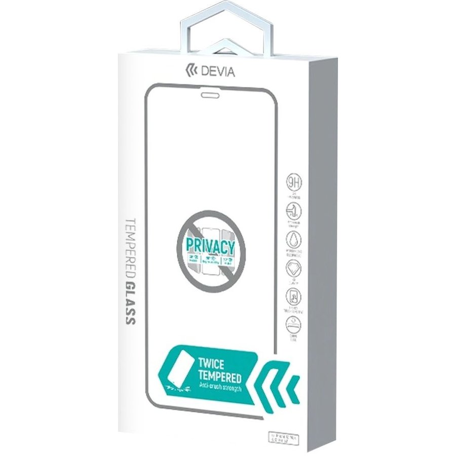 Folie protectie Sticla Real Series Privacy Twice pentru iPhone 12 Pro Max Black