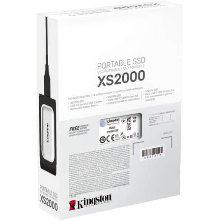 SSD Extern Kingston XS2000 portable 1TB USB-C 3.2 Silver