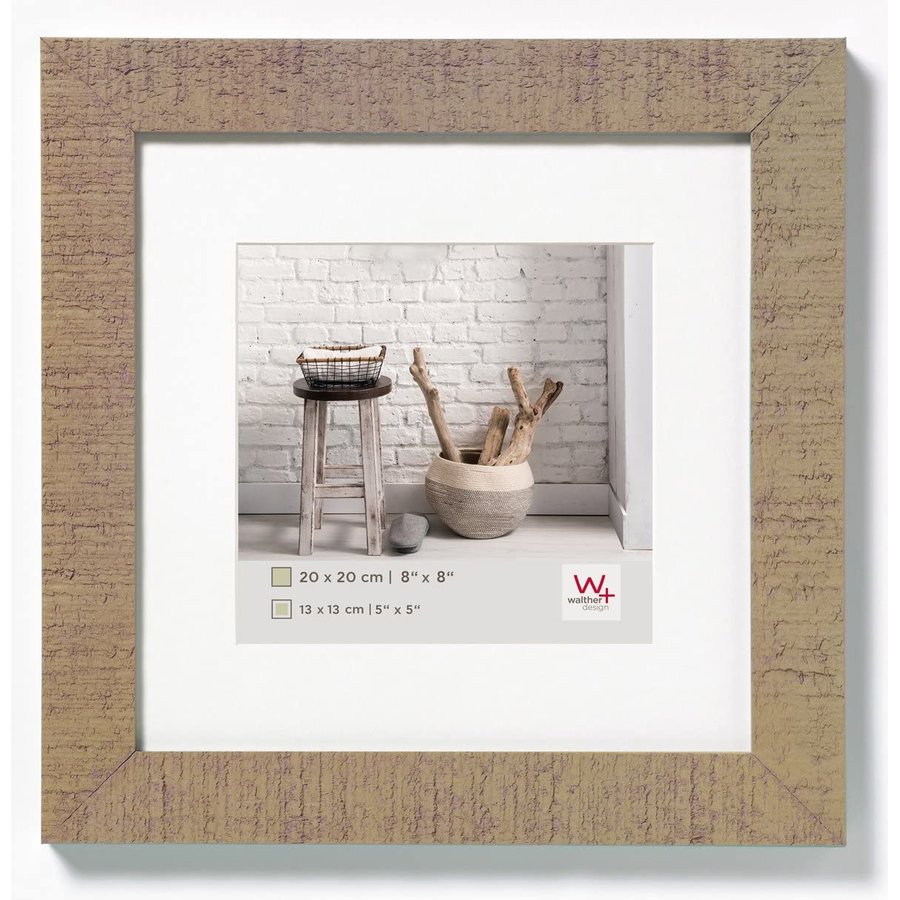 Rama foto Home 20x20cm Wood Beige Brown