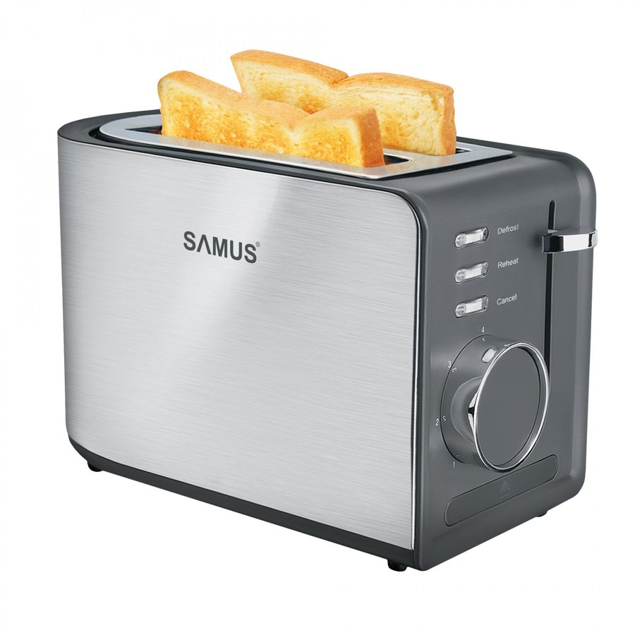 Prajitor de paine Toasty Putere 850W Capacitate 2 Felii Inox