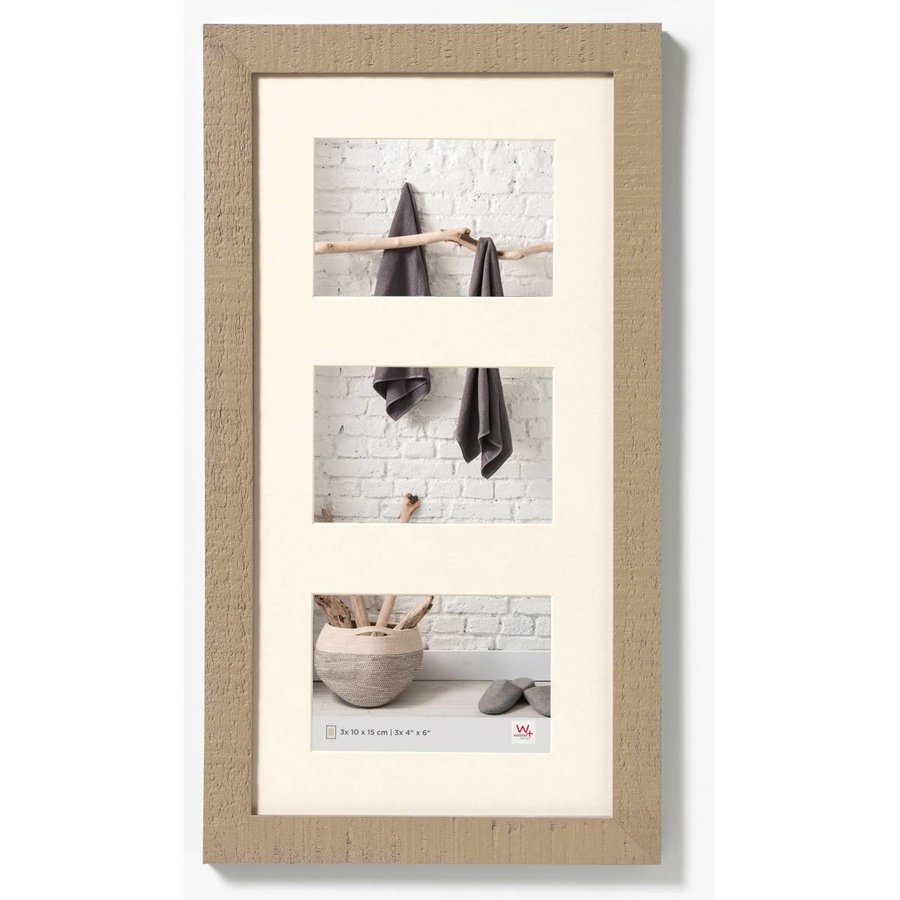 Rama foto Home 3x13x18cm Wood Beige Brown