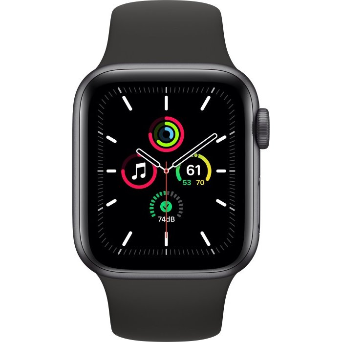 Smartwatch Watch SE GPS 40mm Space Gray Alu Black Sport Band