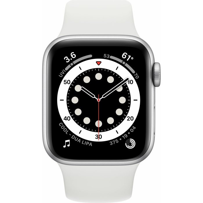 Smartwatch Watch Series 6 GPS 40mm Silver Alu Case White Sport Band