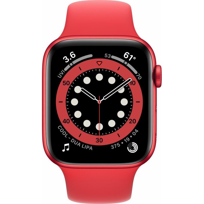 Smartwatch Watch Series 6 GPS 44mm Red Alu Case Red Sport Band