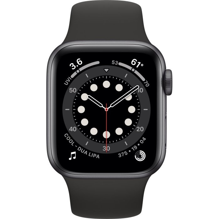 Smartwatch Watch Series 6 GPS + Cell 40mm Gray Alu Black Sport Band