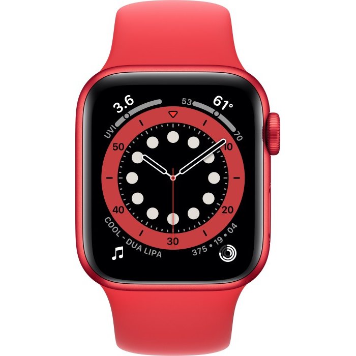 Smartwatch Watch Series 6 GPS + Cell 40mm Red Alu Red Sport Band