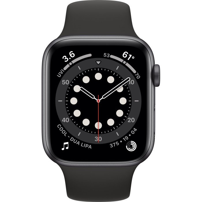 Smartwatch Watch Series 6 GPS + Cell 44mm Space Gray Alu Black Sport
