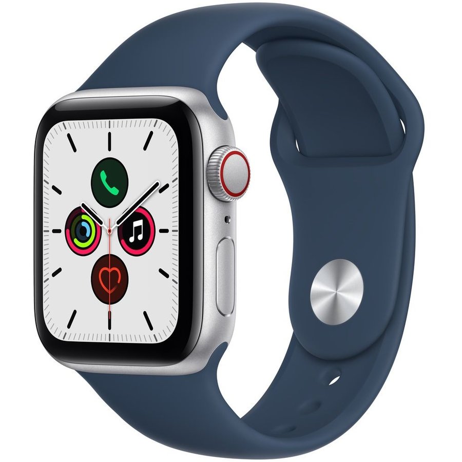 Smartwatch Watch SE v2 GPS + Cellular 40mm Silver Aluminium Case with Abyss Blue Sport Band