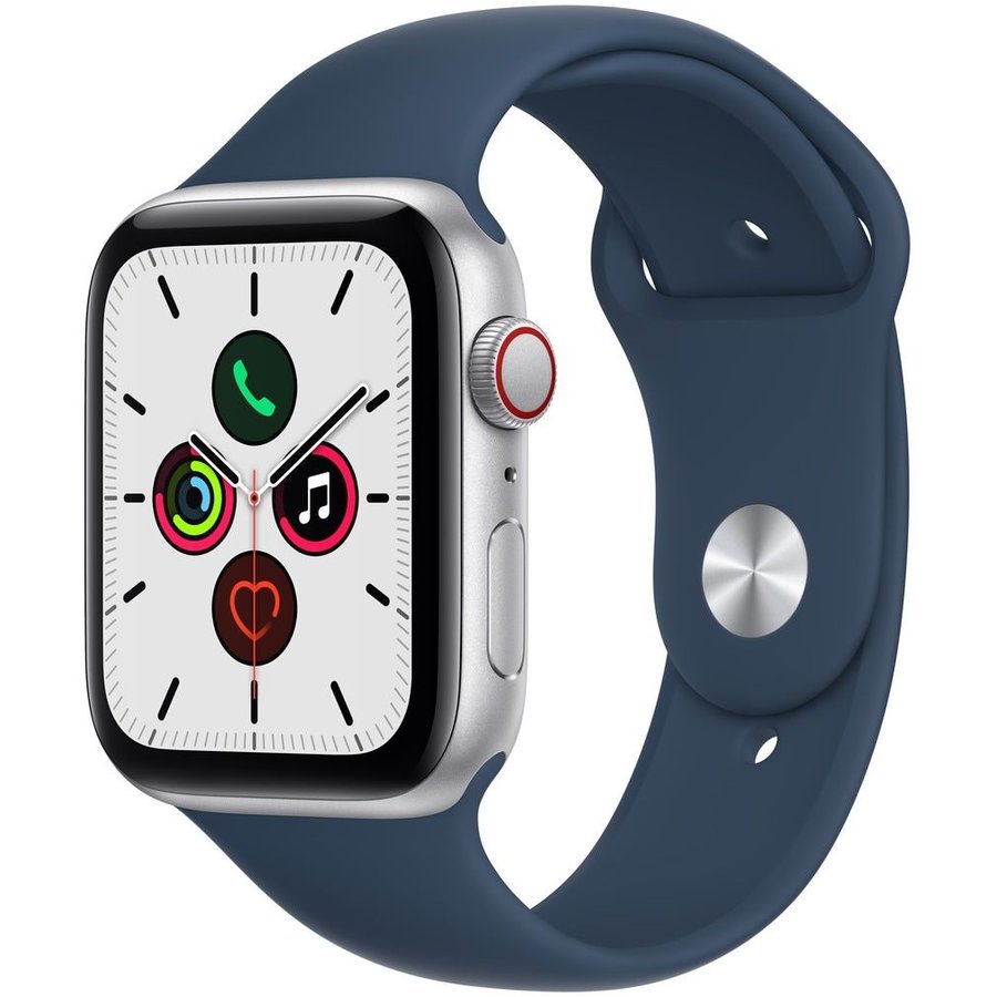 Smartwatch Watch SE v2 GPS + Cellular 44mm Silver Aluminium Case with Abyss Blue Sport Band