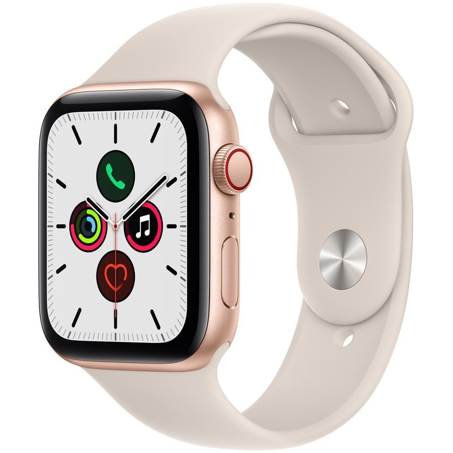 Smartwatch Watch SE v2 GPS + Cellular 44mm Gold Aluminium Case with Starlight Sport Band