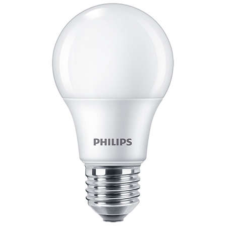 Bec Philips Pachet 4 becuri LED A60 E27 8W (60W) 806 lumeni lumina alba calda (2700K)