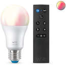 Bec Wiz LED RGB inteligent Connected A60 Wi-Fi + Bluetooth E27 8W (60W) lumina alba si colorata compatibil Google Assistant/Alexa/Siri + Telecomanda