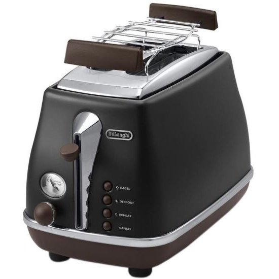 Prajitor de paine CTOV 2103.BK+BW 2 Felii Control Electronic Rumenire Negru