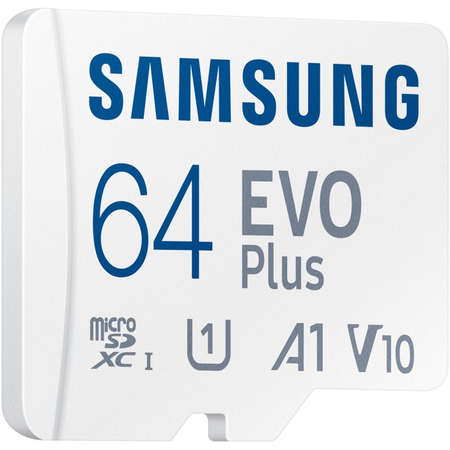 Card Samsung EVO Plus 2021 R130 microSDXC 64GB UHS-I U3 A1 Clasa 10