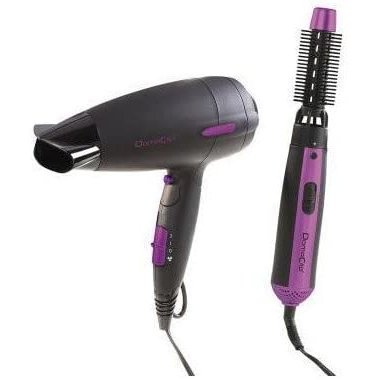 Set DOS122 Uscator + Perie Par 2 Viteze 3 Niveluri Temperatura Negru/Mov
