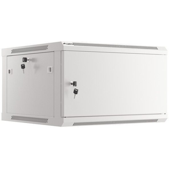 Cabinet metalic Lanberg WF11-3306-10B 6U, Wall mount, 300 mm, Glass door, Negru - imagine 2