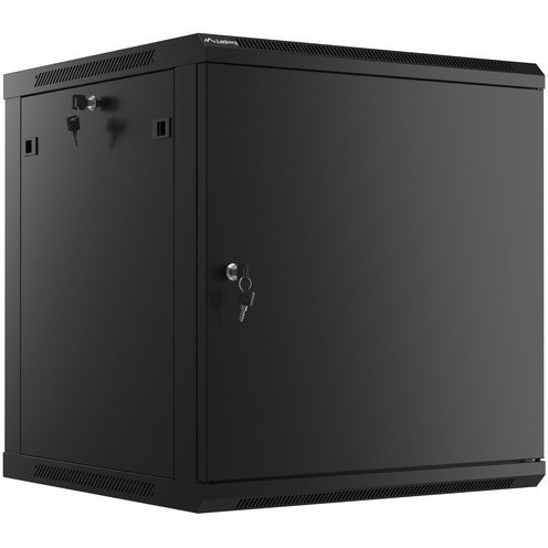 Cabinet metalic Lanberg WF01-6412-10S 12U, Wall mount, 600 x 450, Glass door, Gri - imagine 3