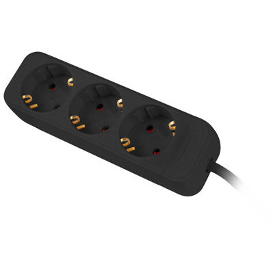 Prelungitor 3 prize 1.5m Black
